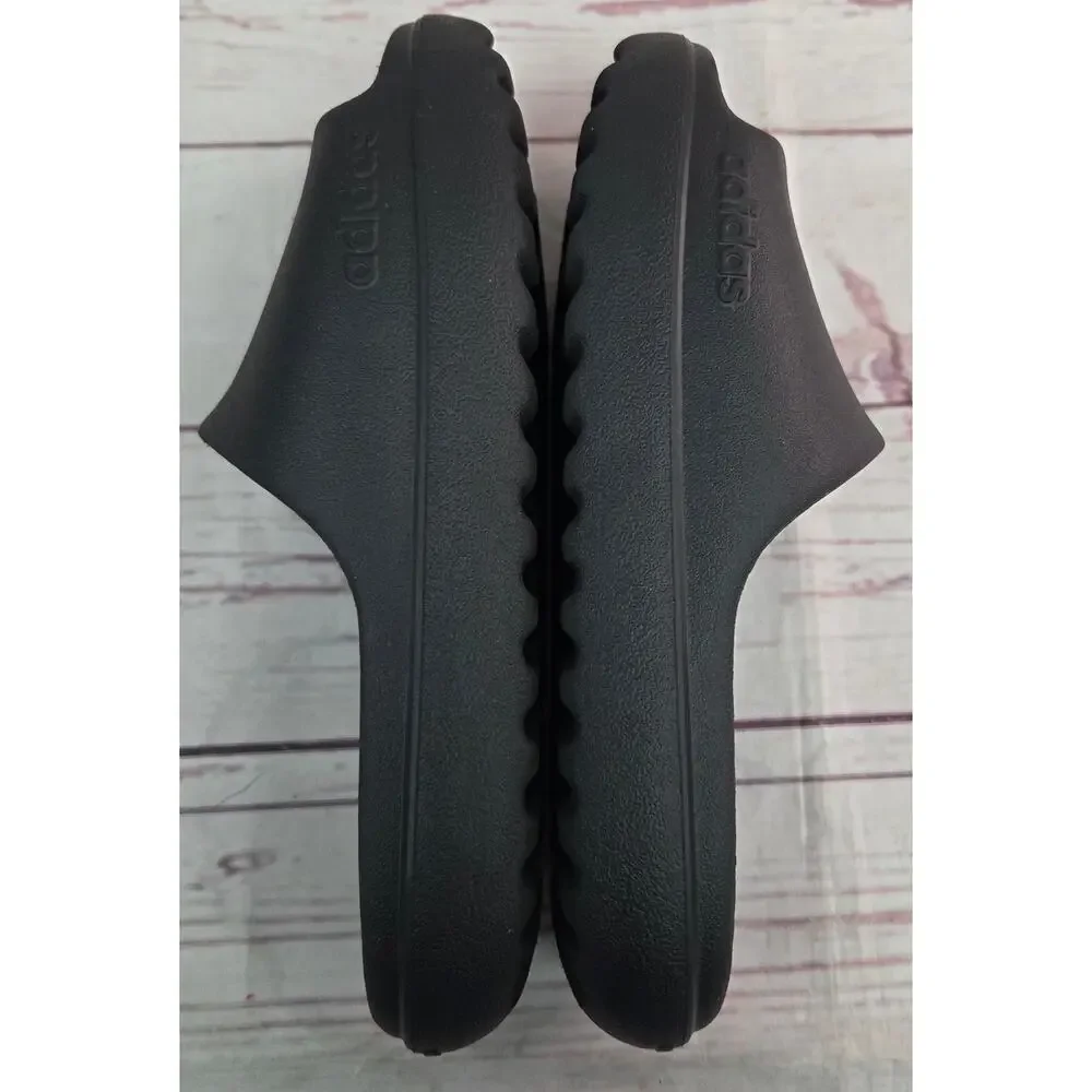 Adidas Adilette Lumia Slides Youth Size 5 Black Slip On Sandals Kids - Picture 6 of 9